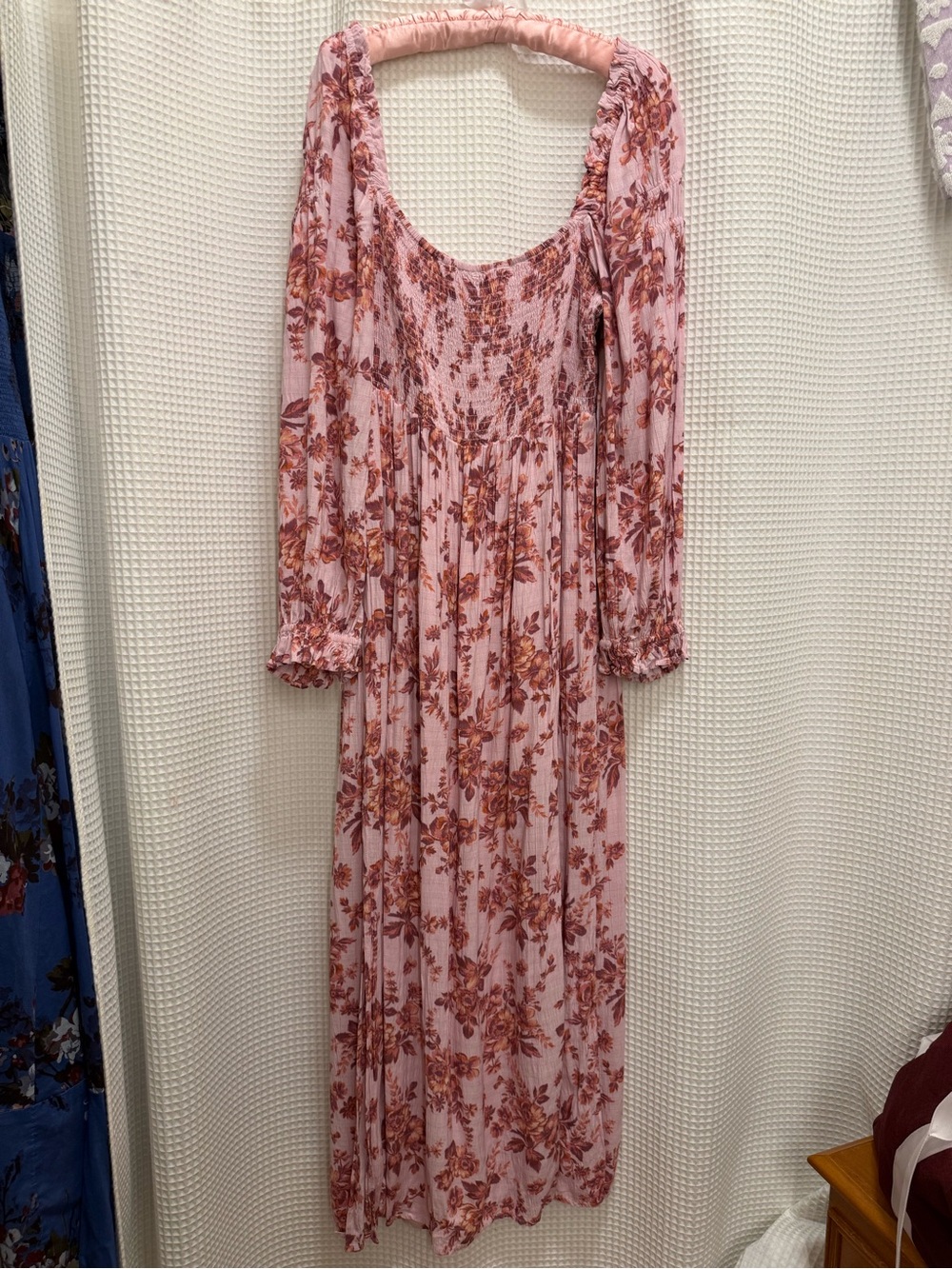Free People Jaymes Pink Floral Maxi Dress - size XL - Picture 7 of 11